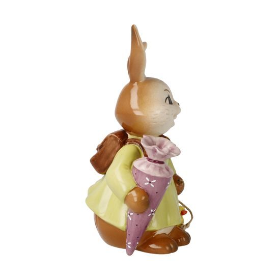 Figurka králičice Můj první školní den 7,5 / 6,5 / 12 cm, kamenina, Goebel