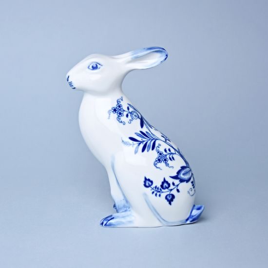 Zajíc sedící 17 cm, Cibulák, originální z Dubí