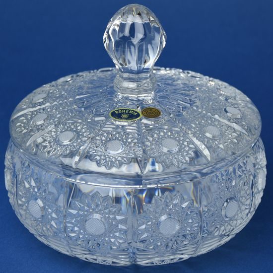 Jar w/Lid 16,5 cm, cut 500 pk, Bohemia Crystal