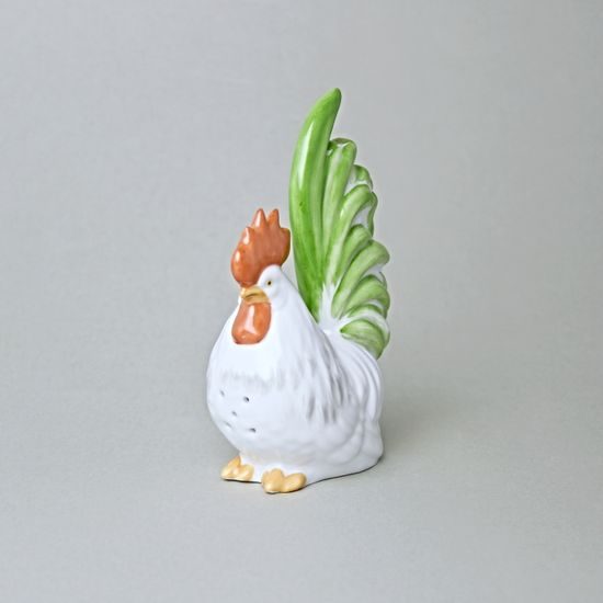 Rooster Salt shaker 14 cm, Lindner porcelain