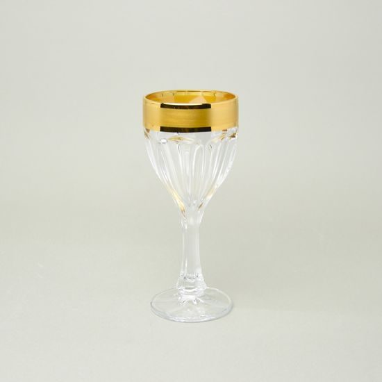 Sklenička na víno Safari 190 ml s matným zlatem, Crystalite Bohemia