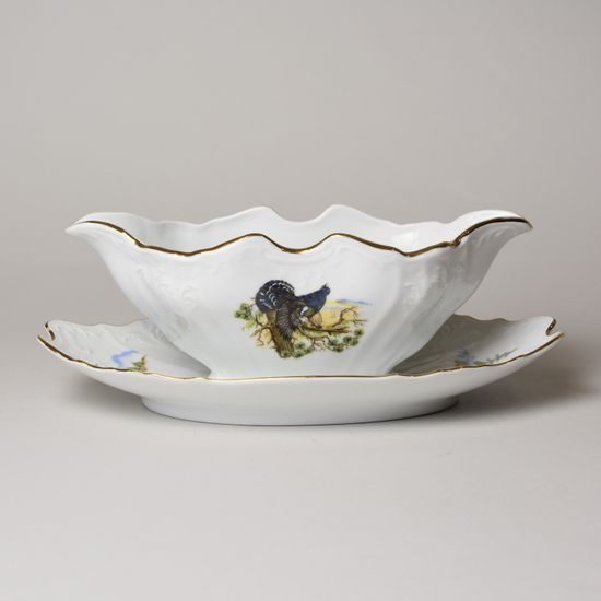 Sauce boat 500 ml, Thun 1794 Carlsbad porcelain, BERNADOTTE hunting