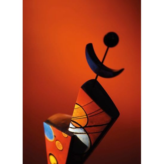 Figurka Tmavě červená 13 / 13 / 70 cm, porcelán, W. Kandinsky, Goebel