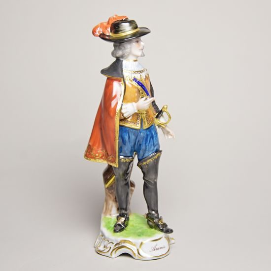 Tři mušketýři - Aramis 20 cm, Porcelánové figurky Unterweissbacher