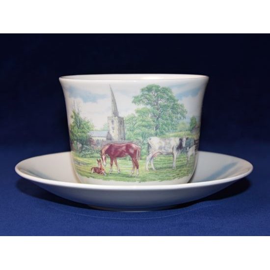 English countryside: Cup 420 ml + saucer breakfast, Roy Kirkham China