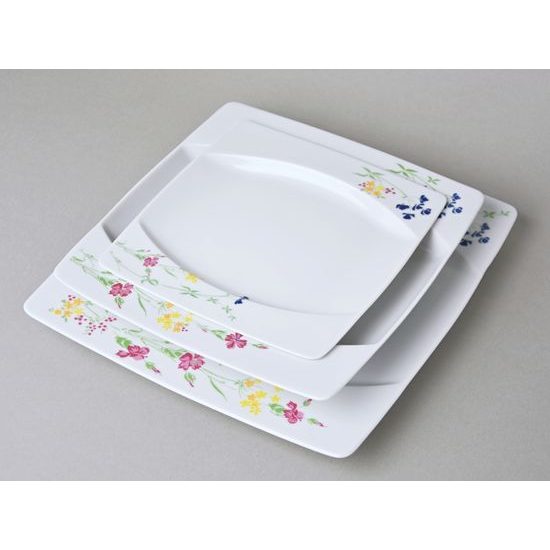 EYE luční kvítí, Talíř dezertní 21 cm, Thun 1794, karlovarský porcelán