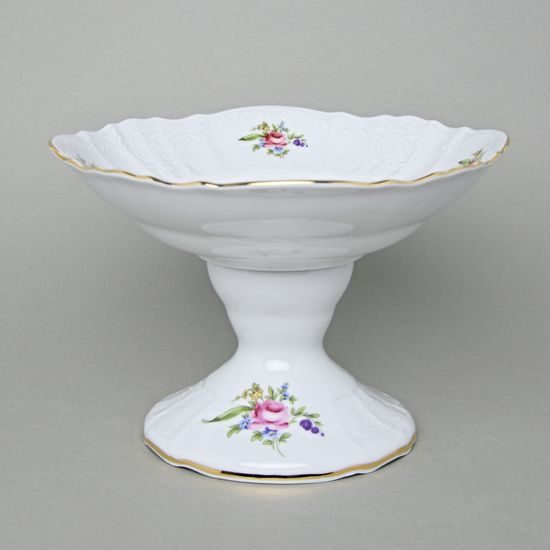 Mísa na noze 25 cm, Thun 1794, karlovarský porcelán, BERNADOTTE míšeňská růže