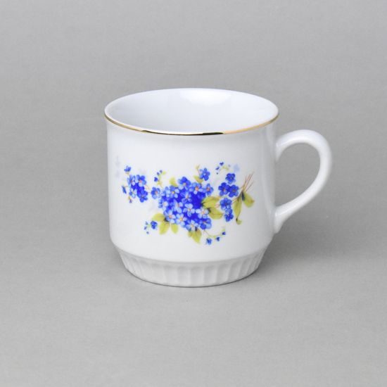 Hrnek Leo 300 ml, pomněnky se zlatou linkou, Český porcelán a.s.