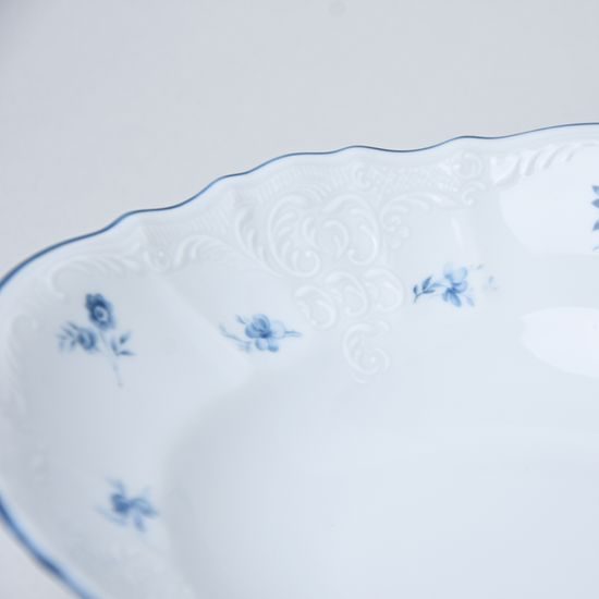 Bowl 25 cm, Thun 1794 Carlsbad porcelain, BERNADOTTE blue flower