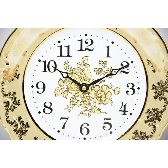 Clock wall 24 cm, Gold Rose, Carlsbad