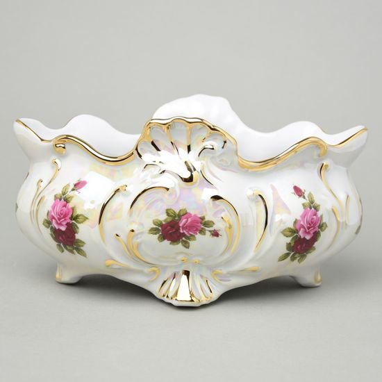 Mísa na nožkách 22,5 cm x 12 x 14 cm, Cecily, porcelán QueensCrown