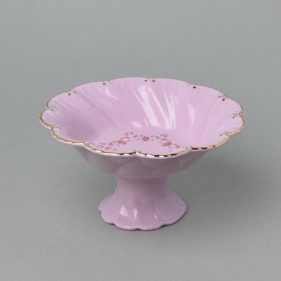 Bowl on stand h 10 cm, w 20 cm, DEKOR 158, Leander Rose china