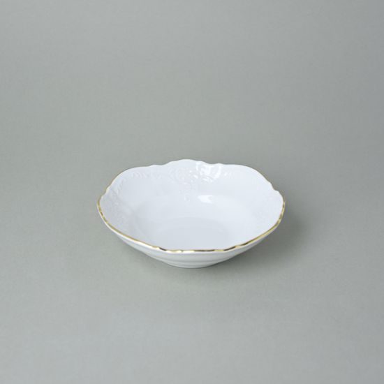 Bowl 13 cm, Thun 1794 Carlsbad porcelain, BERNADOTTE gold line