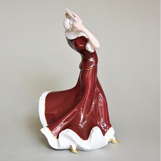 Lady With A Hat 16 x 11 x 23 cm, Purple, Porcelain Figures D uchcov