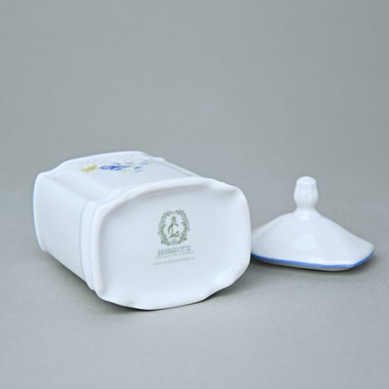 Spice jar 0,15 l, Thun 1794 Carlsbad porcelain, BERNADOTTE Forget-me-not-flower