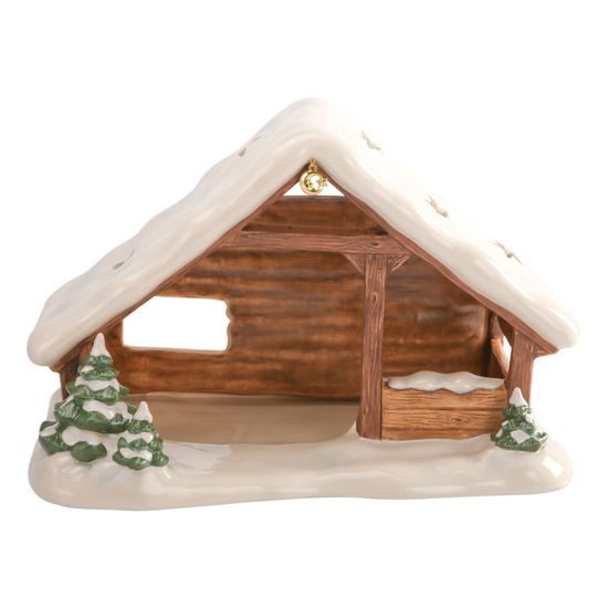 Betlémská salaš zasněžená, 37 / 24 / 24 cm, kamenina, Goebel