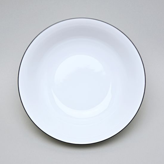 Bowl 23 cm, Jana (Angelika) black line, Thun 1794, karlovarský porcelán