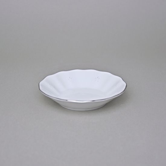 Ice Cream Bowl 11 cm, Thun 1794 Carlsbad Porcelain, BERNADOTTE Frost, Platinum line