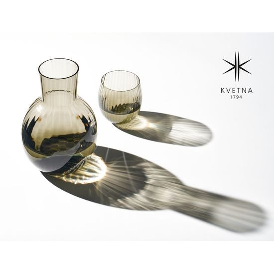 Crystal Glasses Tumbler 520 ml, Set of 6 pcs. Smoke - Tethys, Kvetna 1794 Glassworks