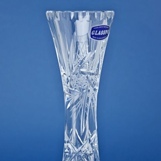 Křišťálová váza broušená úzká, Větrník, 255 mm, GLASSPO
