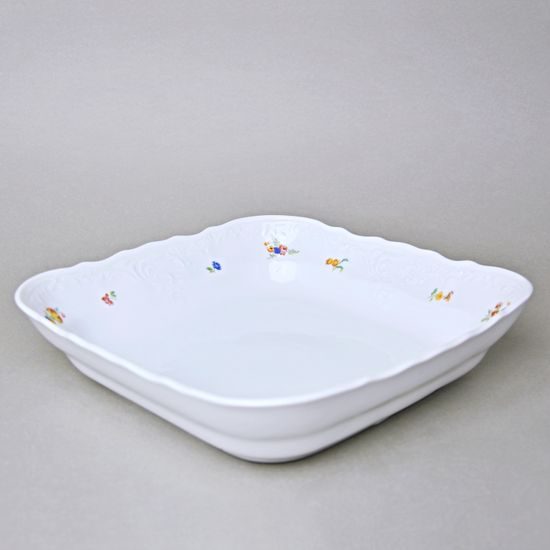Mísa 25 cm J čtyřhranná, Thun 1794, karlovarský porcelán, BERNADOTTE házenka