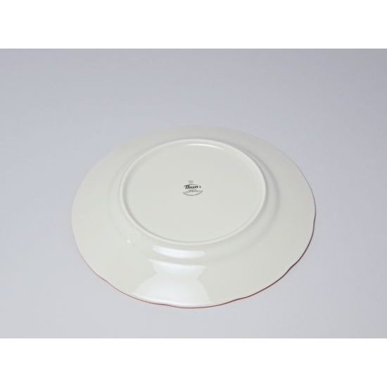 70477: Dessert Plate 19 cm, Thun 1794 Carlsbad porcelain, Natalie, Red line