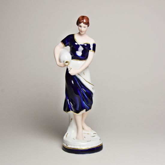 Lady with jug 8 x 7,5 x 22,5 cm, Isis, Porcelain Figures Duchcov