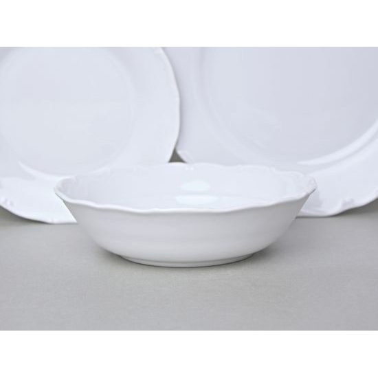 Plate set with bowls 18 cm, Ophelie white, Thun 1794