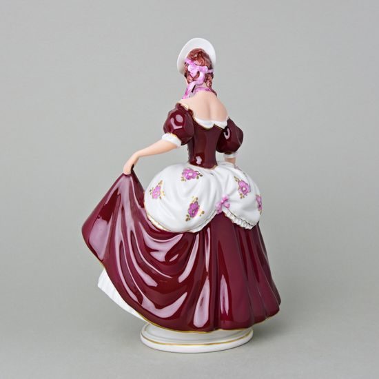 Lady with a hat, 15 x 21,5 x 29,5 cm, Purple/1, Porcelain Figures Duchcov