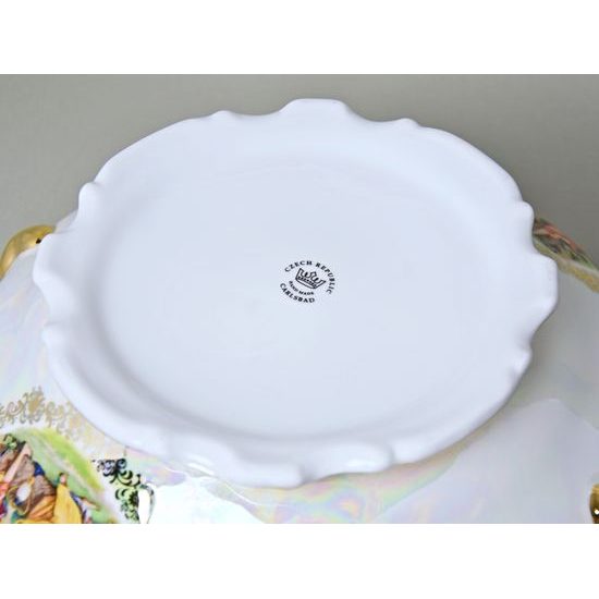 Mísa polévková 3 l, Tři Grácie, zlatý listr, Carlsbad