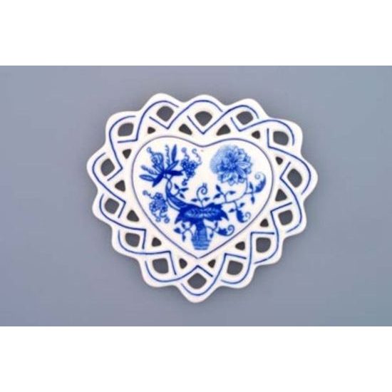 Christmas decoration - Heart 10 cm, Original Blue Onion Pattern