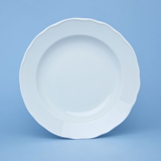 Plate deep 24 cm, White, Cesky porcelan a.s.