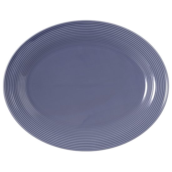 Beat lilac blue: Dish oval flat 35 x 28 cm, Seltmann porcelain