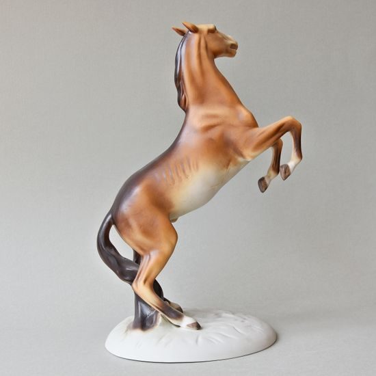 Kůň (velký), 24,5 x 13,5 x 35,5 cm, Pastel, Porcelánové figurky zvířat Duchcov