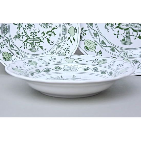 Plate set for 4 pers., 24-21-17 cm, Original Green Onion pattern