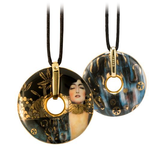 Necklace Gustav Klimt - Judith I, 5 cm, Fine Bone China, Goebel