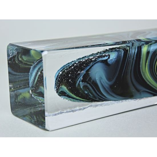 Vase Square 19 cm, collection One, metallurgical glass, Vendula Zámečníková