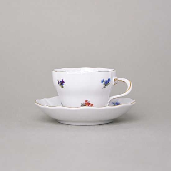 Cup and saucer A/1 plus A/1 0,12 l / 13 cm for coffee, Hazenka, Cesky porcelan a.s.