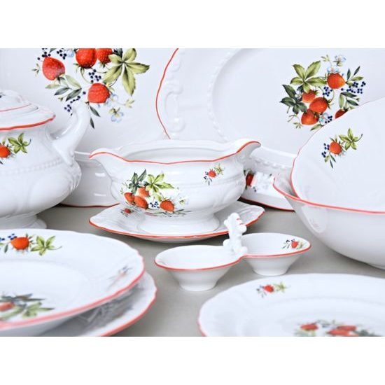 Dining set for 6 persons, Sonata, Strawberries, Leander 1907