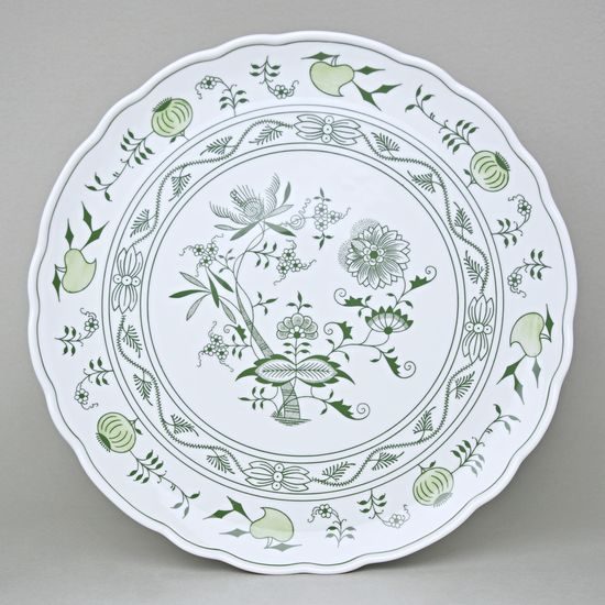 Cake plate 31 cm, Green Onion Pattern, Cesky porcelan a.s.
