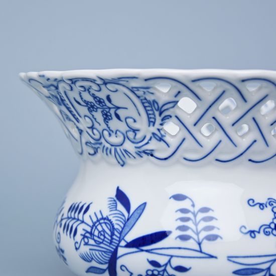 Květináč prolamovaný 19 cm, výš. 11 cm, Cibulák, originální z Dubí