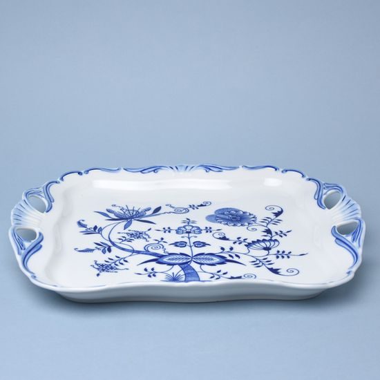 Platter Aida 34 x 29 cm with handles, Original Blue Onion pattern