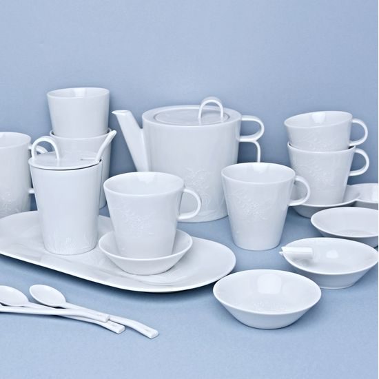 Bohemia White DECOR, Čajová souprava, design Pelcl, Český porcelán a.s.