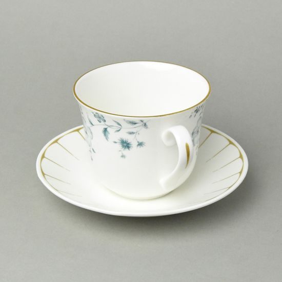Jasmine: Cup 420 ml and saucer 17 cm, Roy Kirkham fine bone china