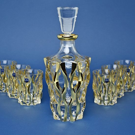 Whisky set 1+6, 750 + 230 ml, Rhapsody + Gold, RoyalCrystal