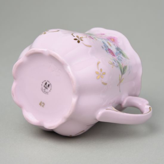 Hrnek 0,25 l, Hanka krásenka, Růžový porcelán z Chodova