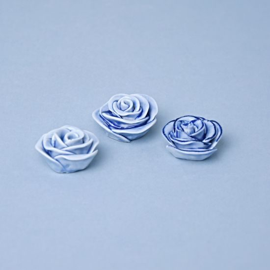Dekorační růžička na stůl 3 - 3,5 cm, Modrá, Cibulák, originální z Dubí