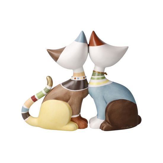 Annual cats 2023 R. Wachtmeister - Letizia and Cosmo, 22 / 6,5 / 17 cm, Porcelain, Cats Goebel