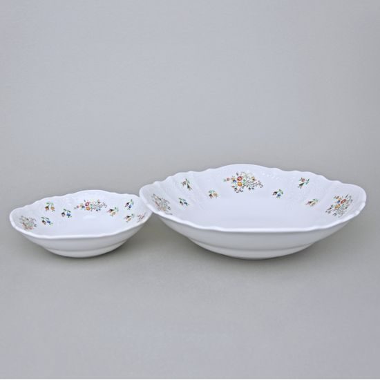 Compot set for 6 pers. big, Thun 1794 Carlsbad porcelain, BERNADOTTE flowers with gold