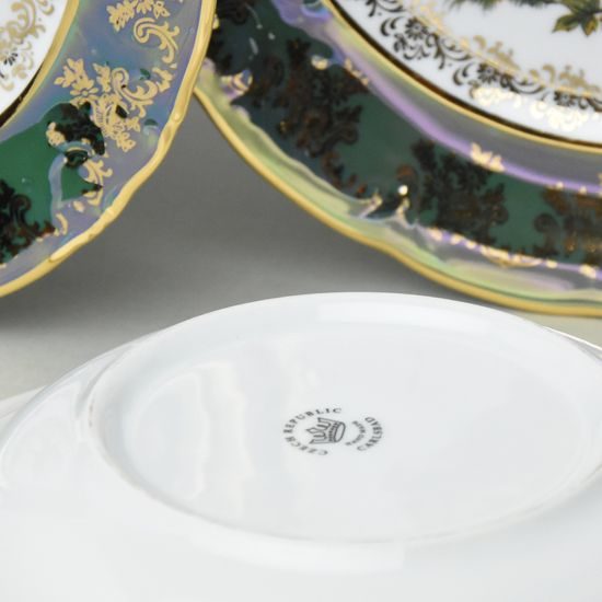 Talířová sada pro 6 osob, myslivecká - zelená, Carlsbad